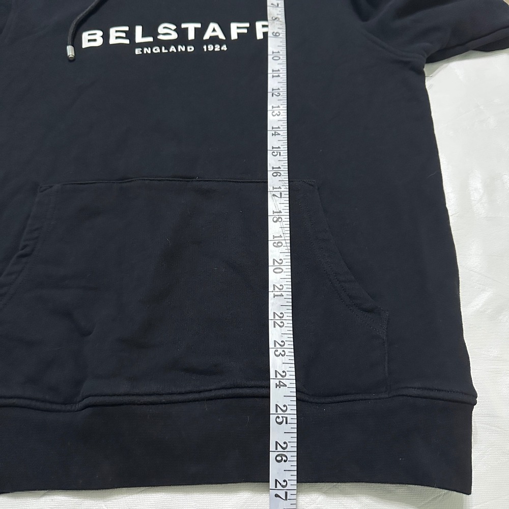 BELSTAFF 1924 Hoodie Black Mens L Pullover Phoenix Logo Luxury Streetwear Cotton - Picture 6 of 12